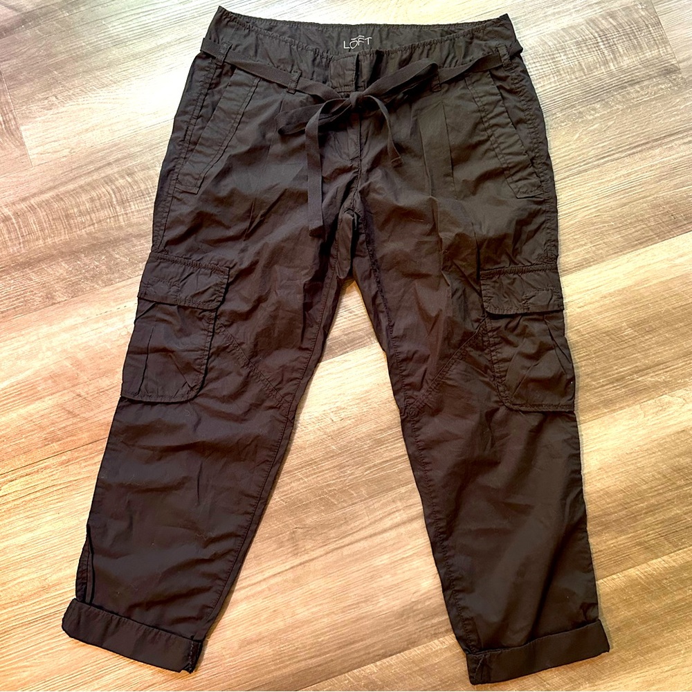 New Ann Taylor Loft Cargo Pocket Black Pants